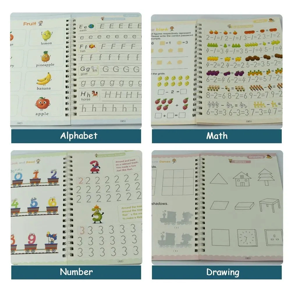 Magic reusable writing copybook - office