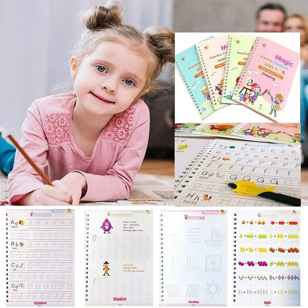 Magic reusable writing copybook - office