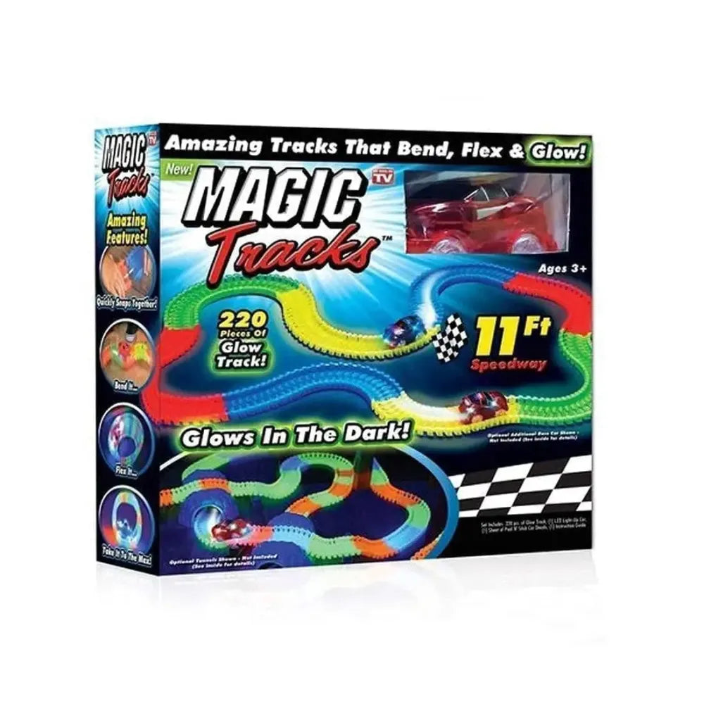 Magic tracks toy – led racetrack for kids