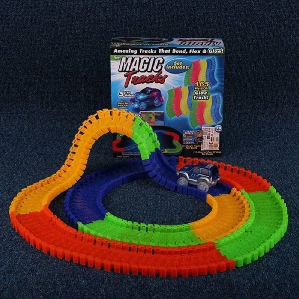 Magic tracks toy – led racetrack for kids