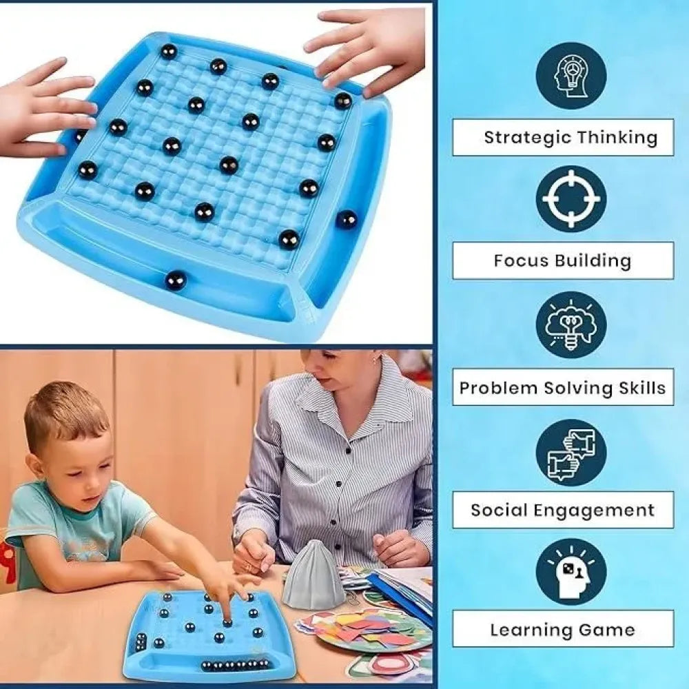 Magnetic battle chess game