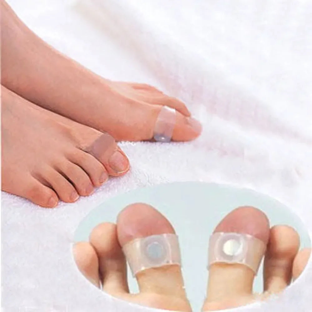 Magnetic slimming toe rings