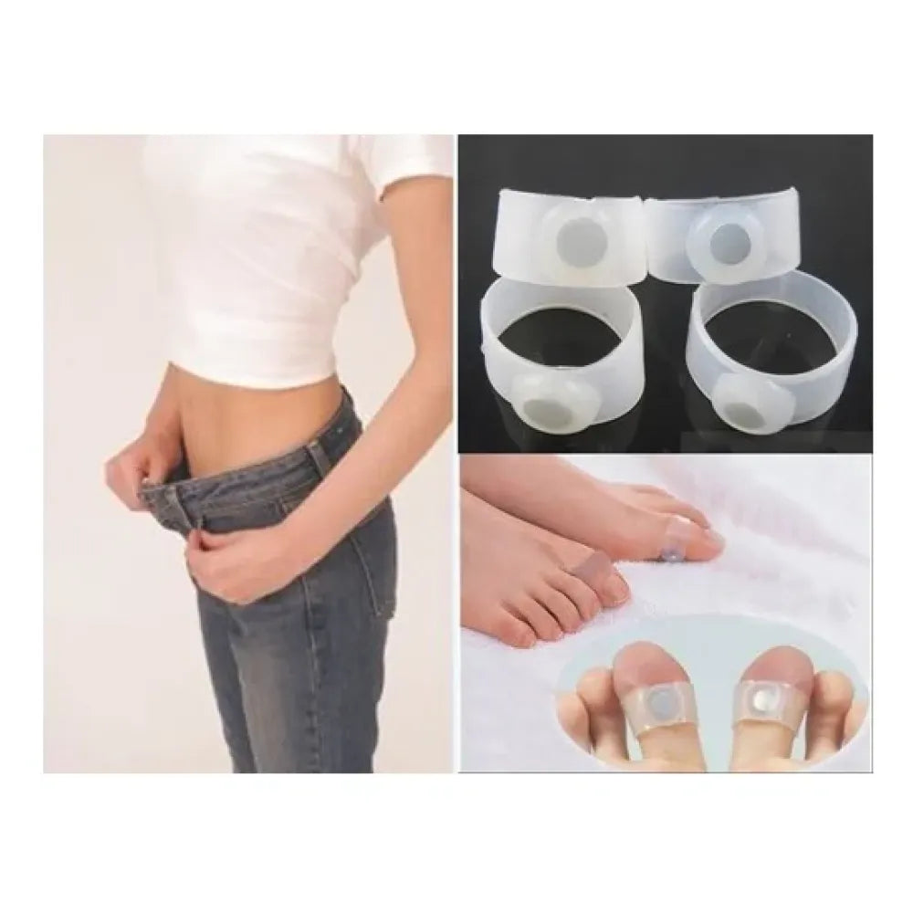 Magnetic slimming toe rings