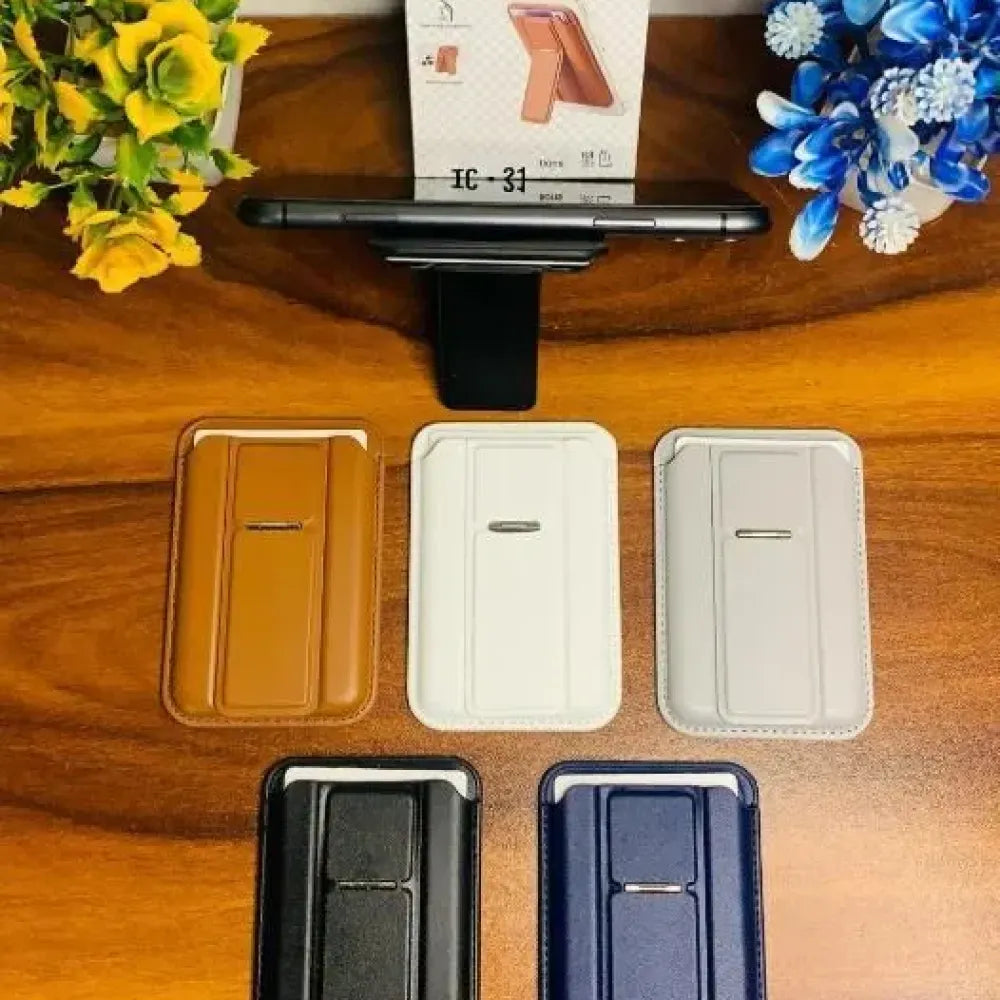 Magspin leather wallet holder
