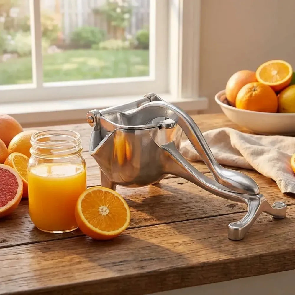 Manual fruit press aluminum squeezer/juicer