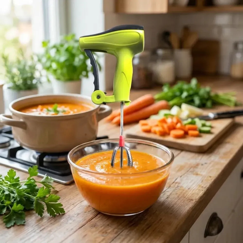Manual stainless steel hand blender - home & kitchen