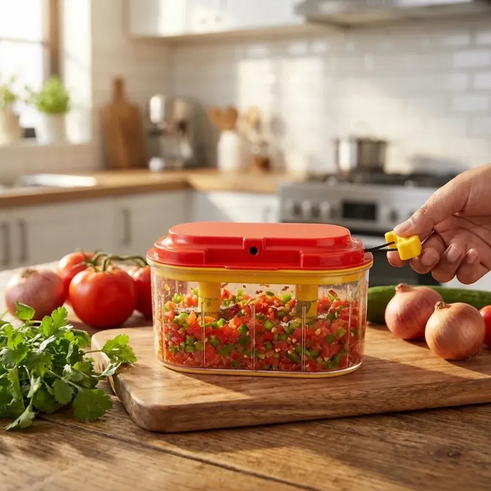 Manual twin-blade chopper - kitchen tool