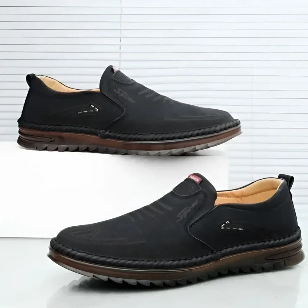 Men leather soft casual shoes