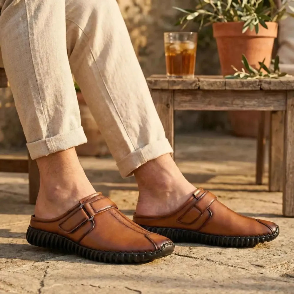 Men’s bantu style tan loafers - footwear