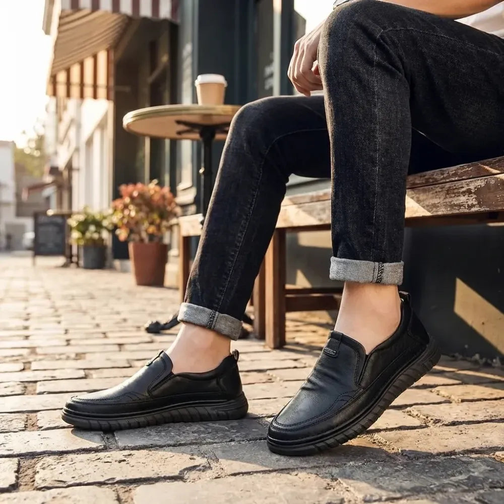Men’s casual synthetic loafers - footwear