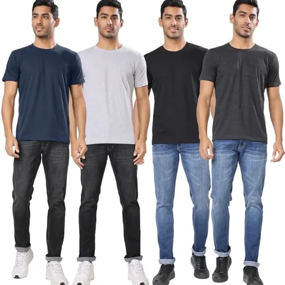 Men’s polycotton t-shirts – pack of 4