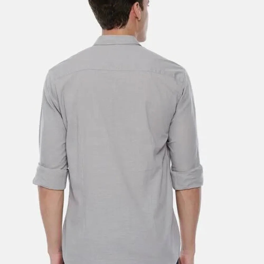 Men’s satin casual shirt – grey