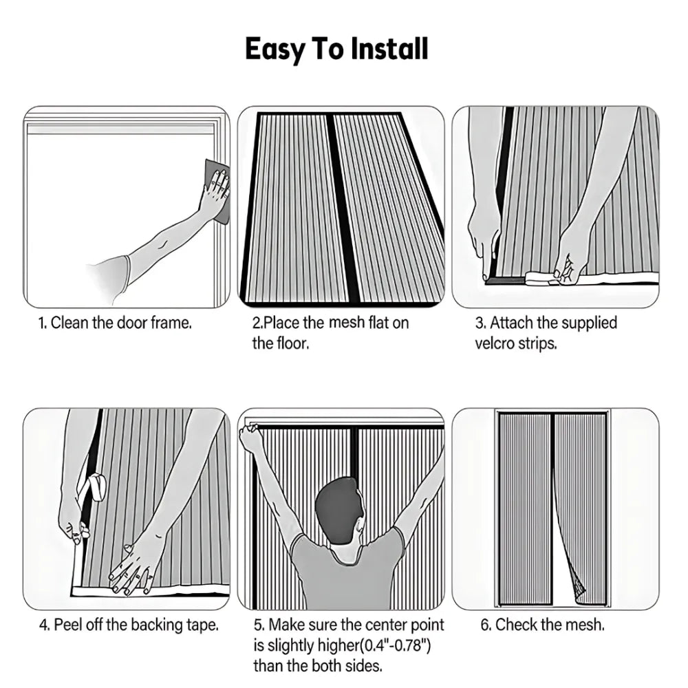 Mesh magnetic mosquito net curtain