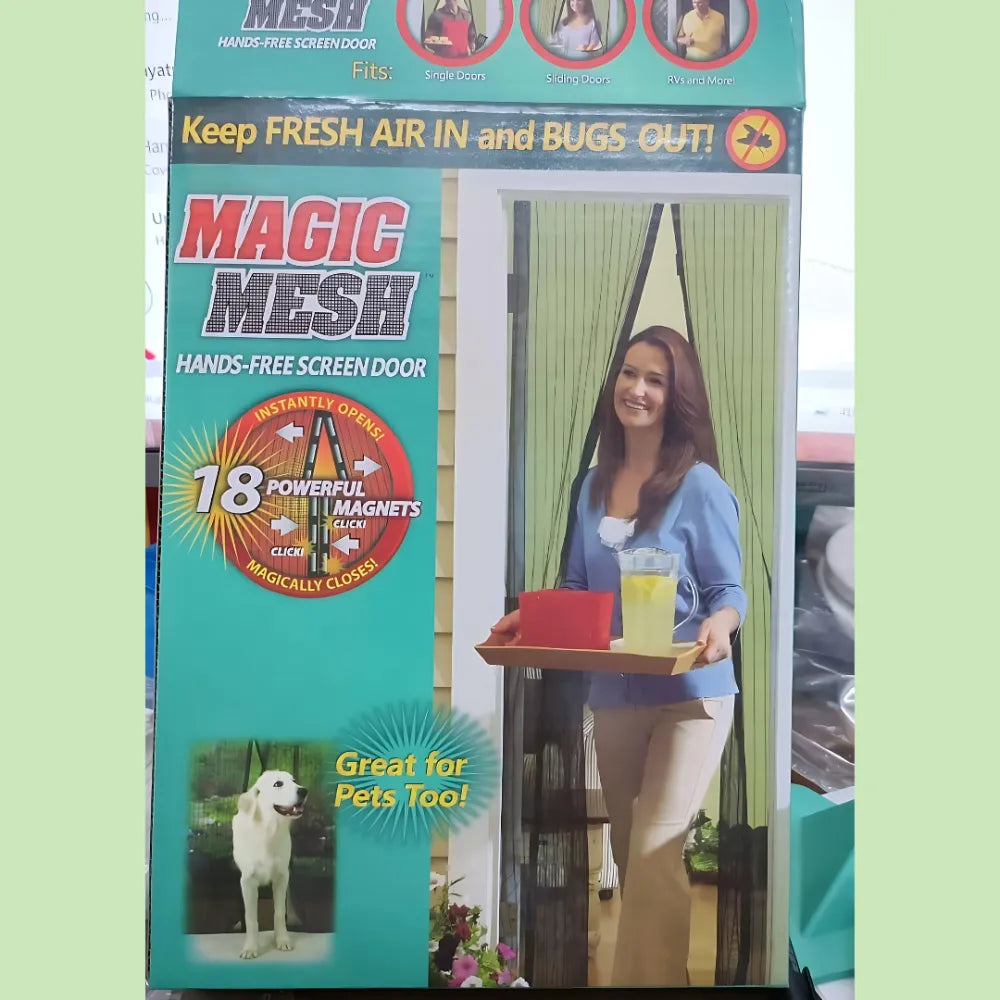 Mesh magnetic mosquito net curtain