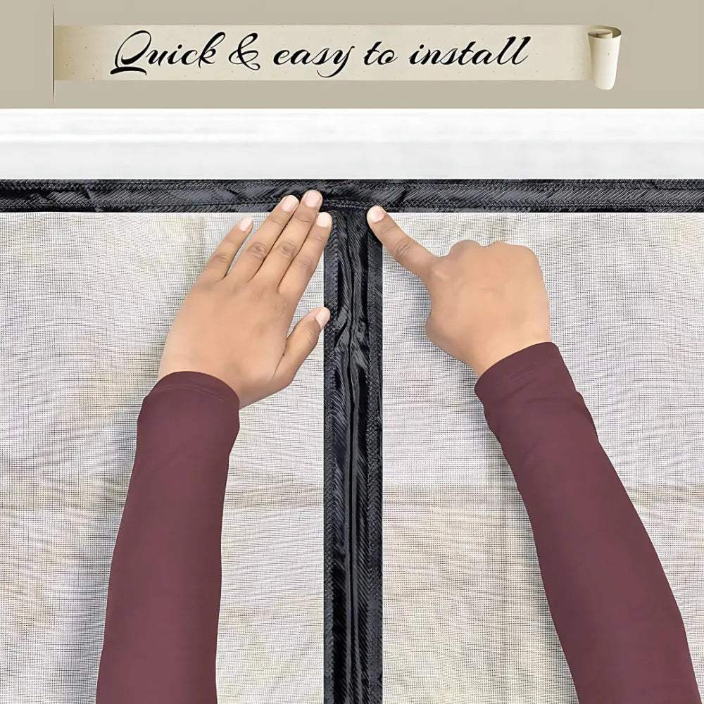 Mesh magnetic mosquito net curtain