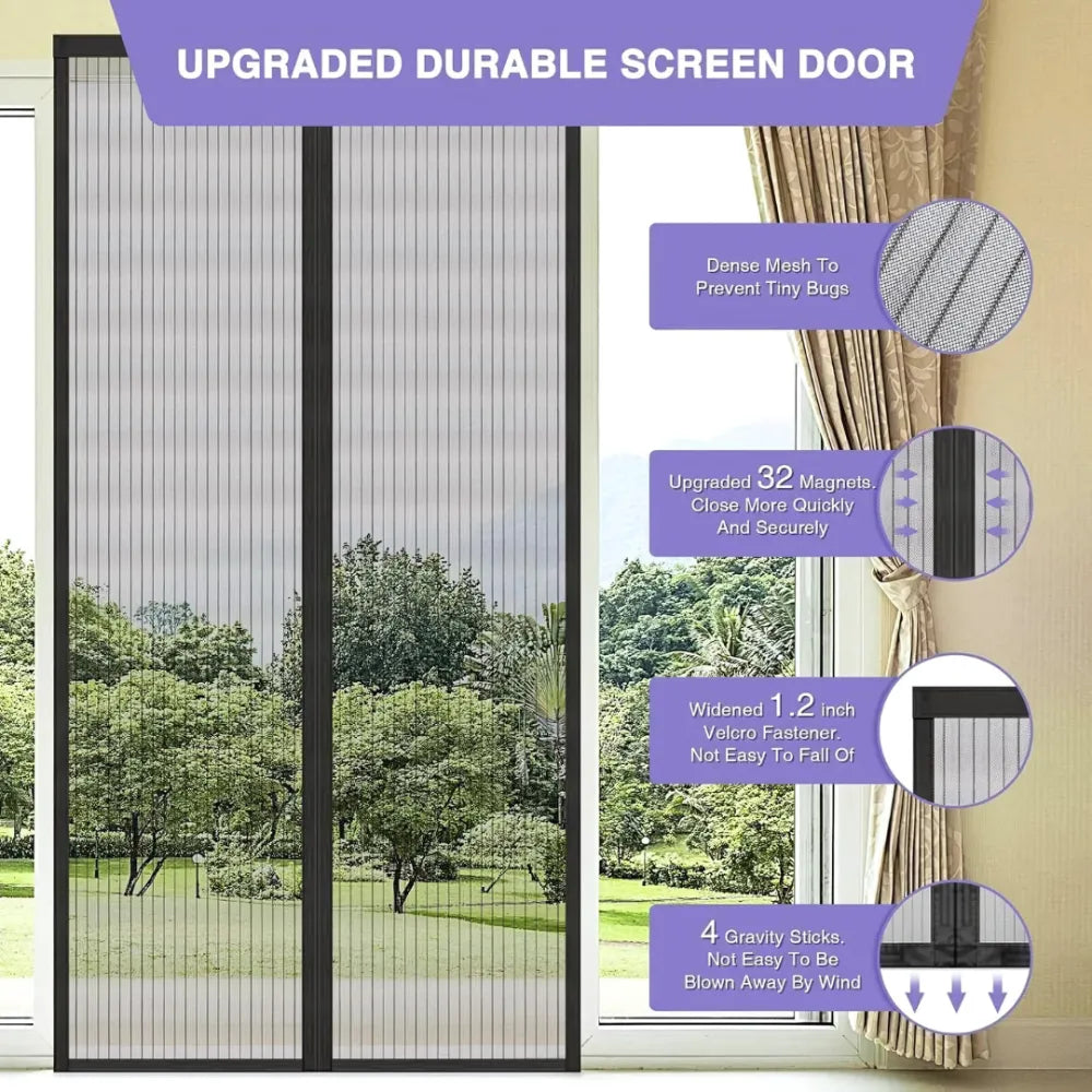 Mesh magnetic mosquito net curtain