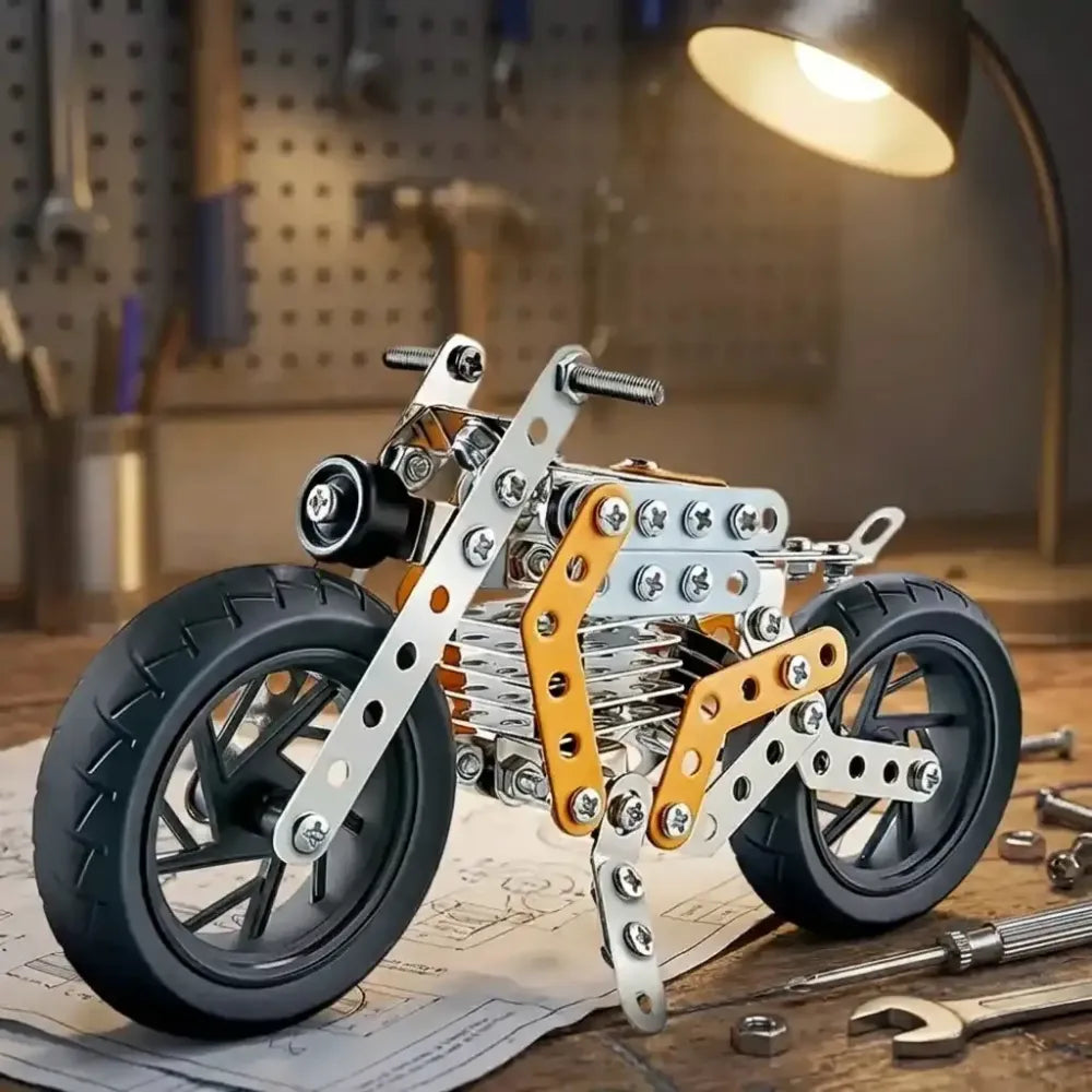 Metal bike building kit - toys