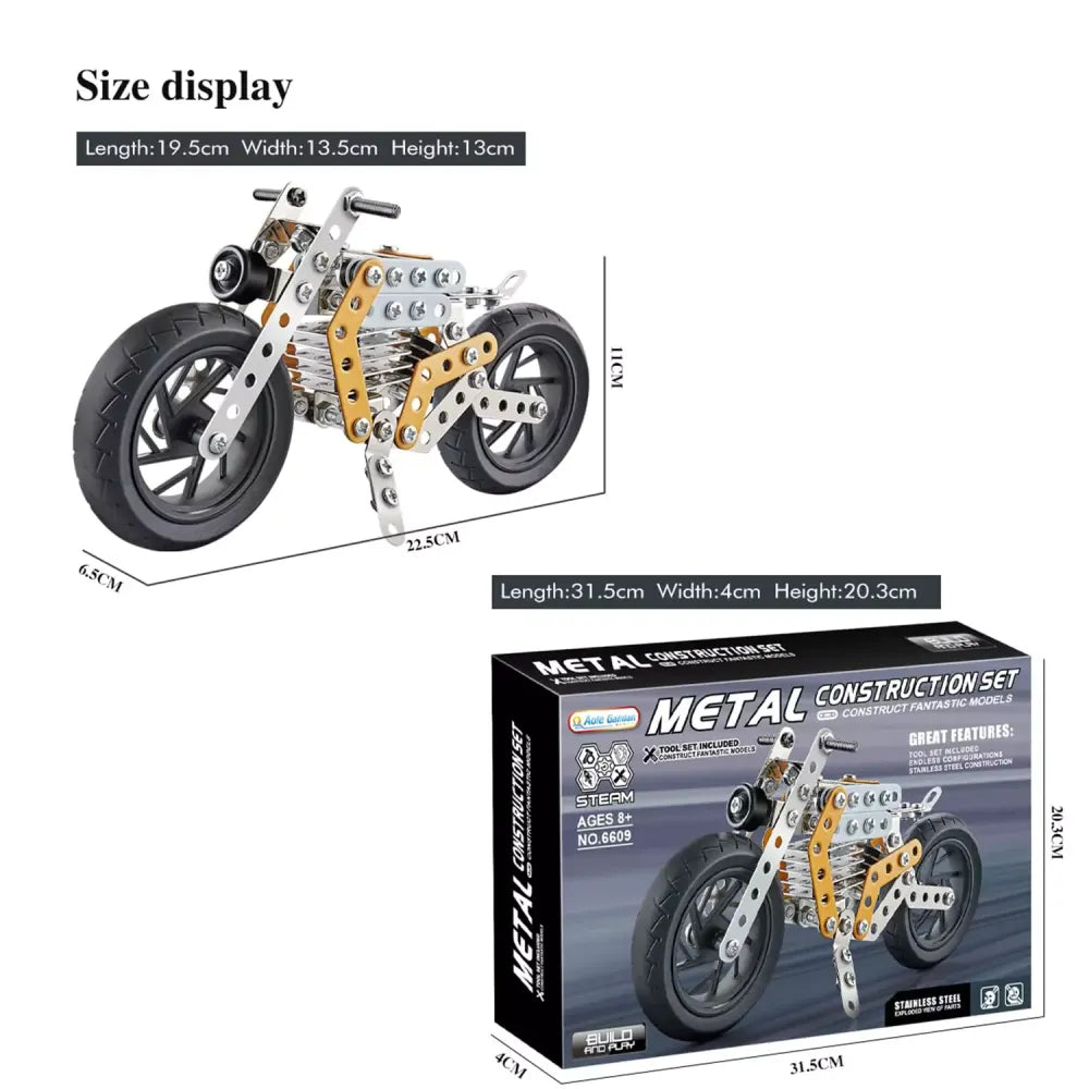 Metal bike building kit - toys