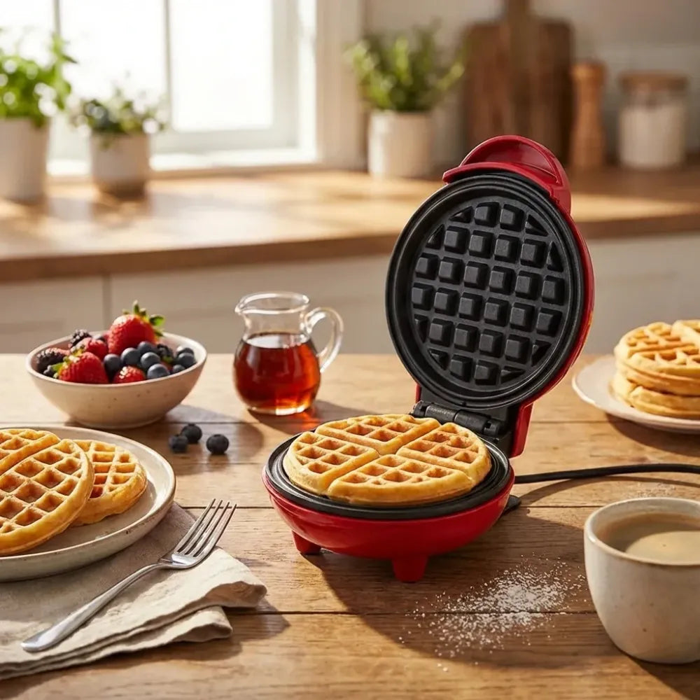 Mini compact waffle maker - home & kitchen