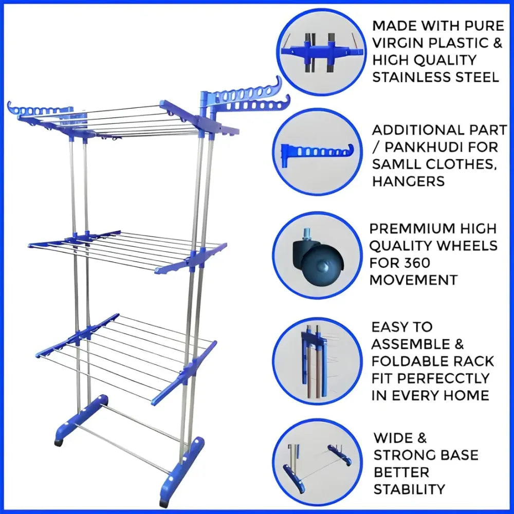Mobile foldable drying rack - home & kitchen