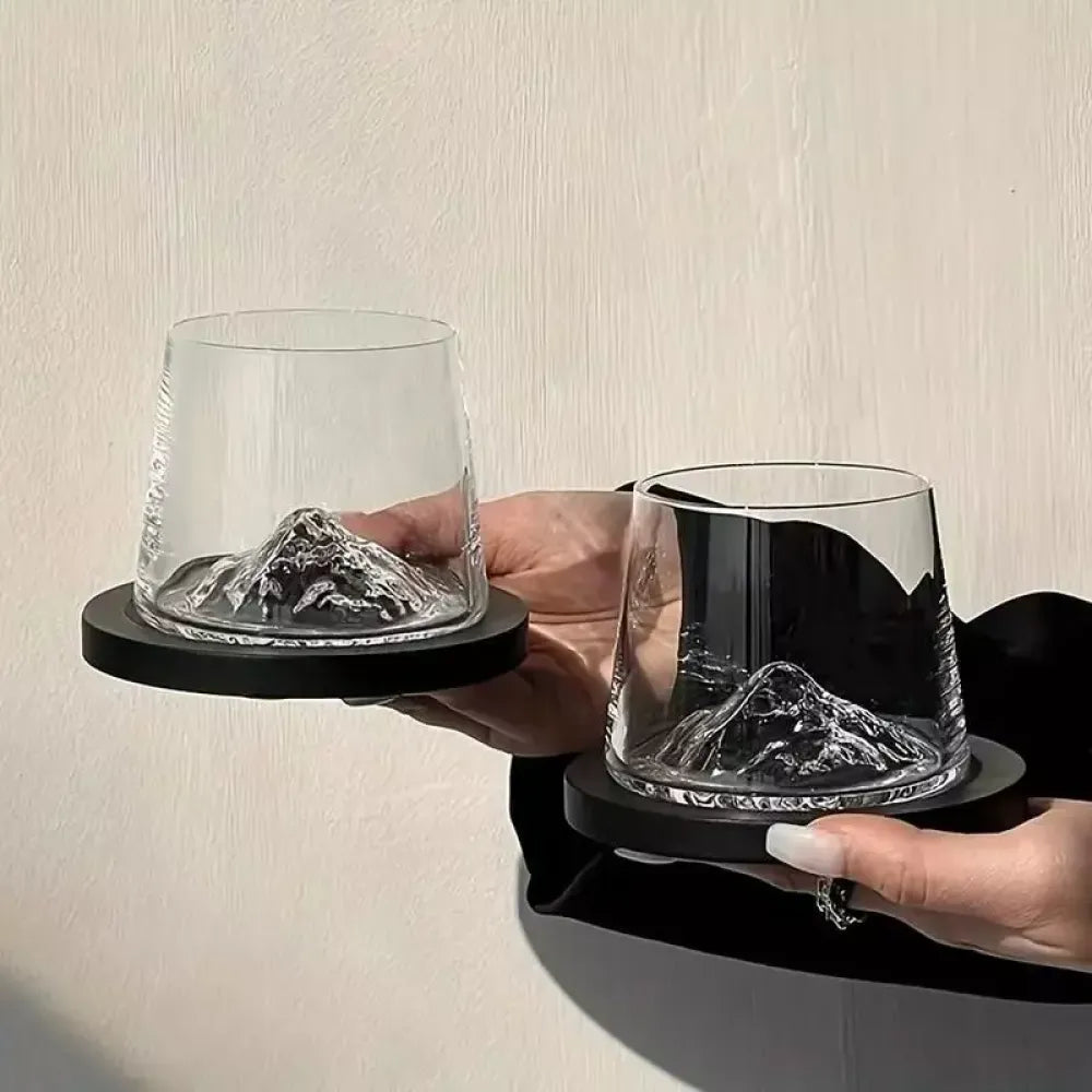 Mount fuji whiskey glass - home essentials
