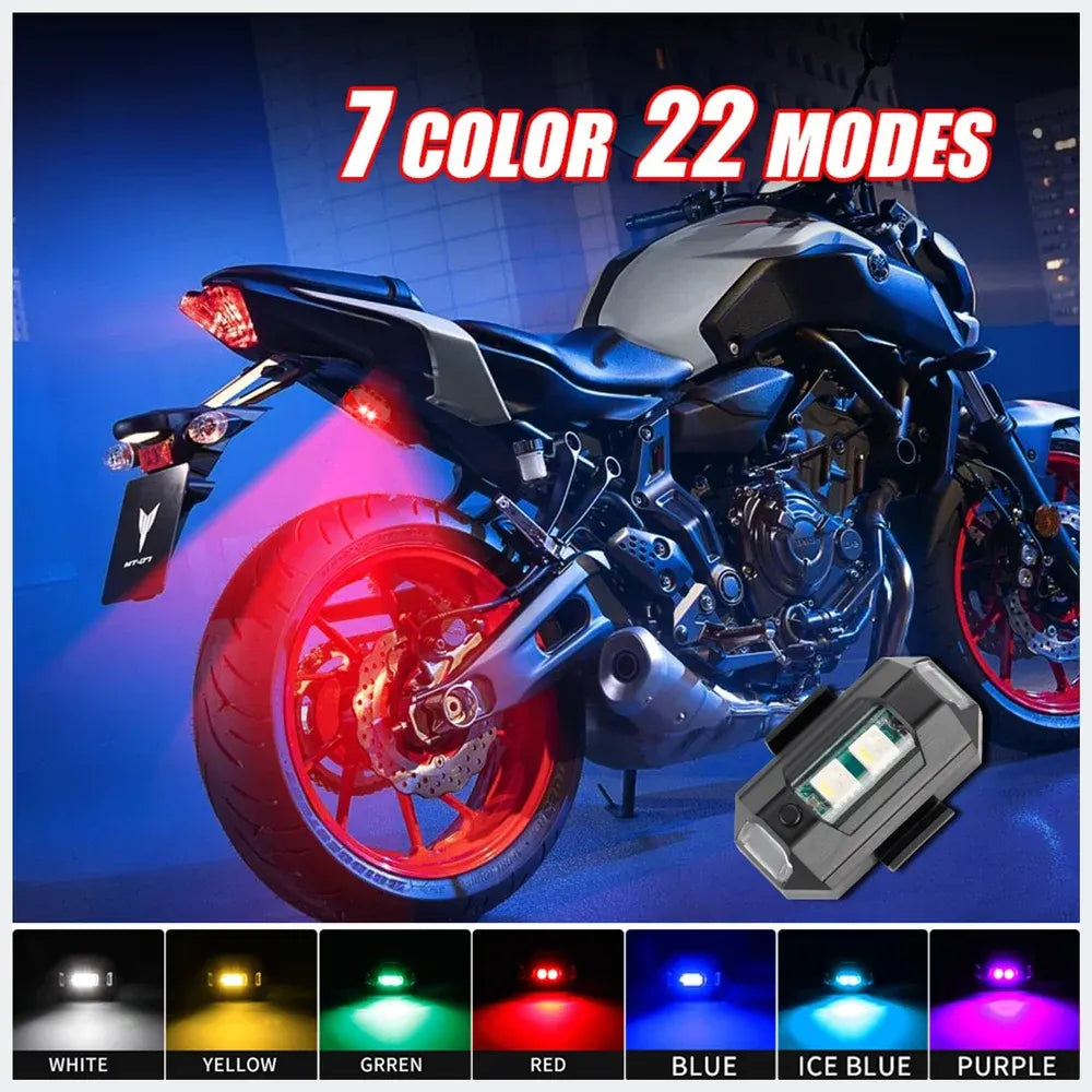 Multi-color rechargeable strobe light - car and bike accessories