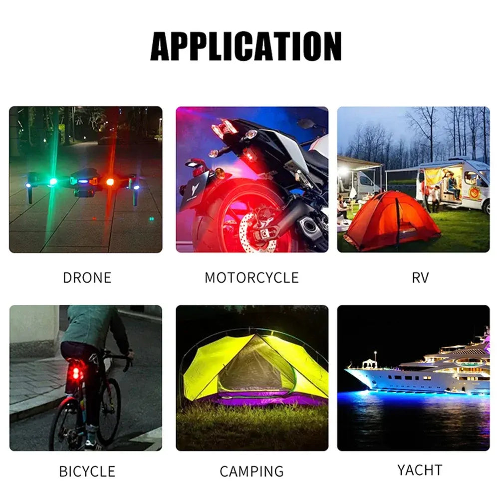 Multi-color rechargeable strobe light - car and bike accessories