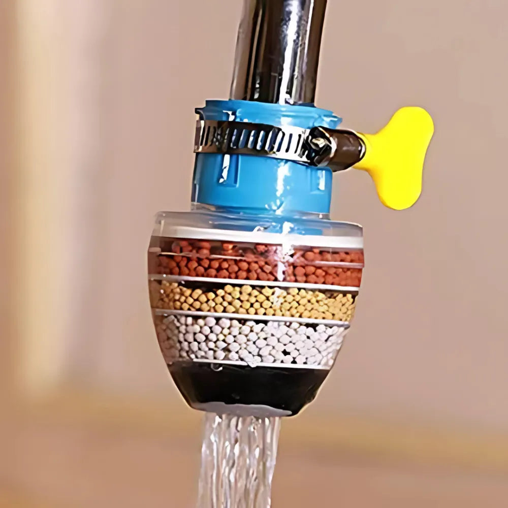 Multi-layer activated carbon water faucet mount filter (assorted color)