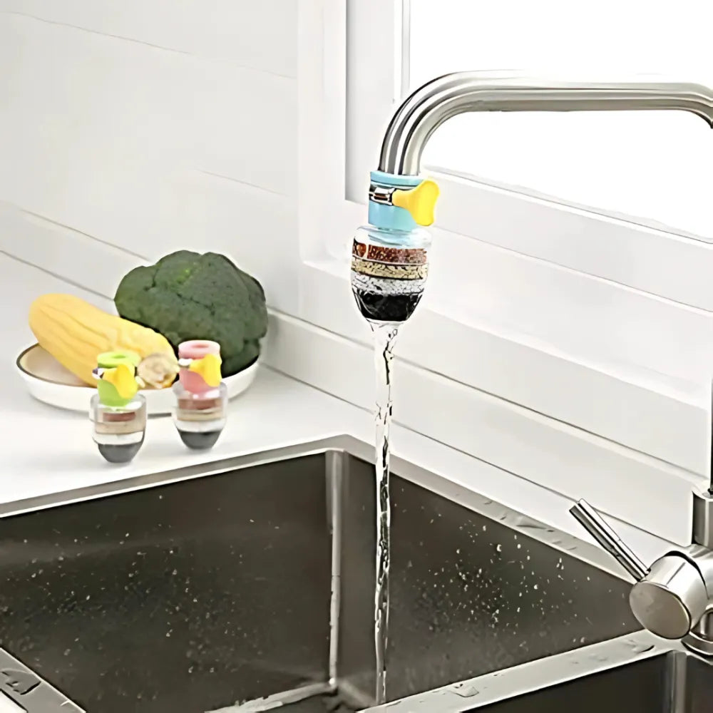 Multi-layer activated carbon water faucet mount filter (assorted color)