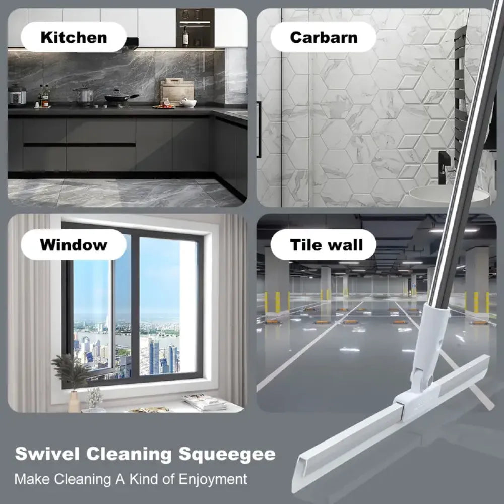 Magic flex multi-purpose floor & window scrubber with adjustable handle