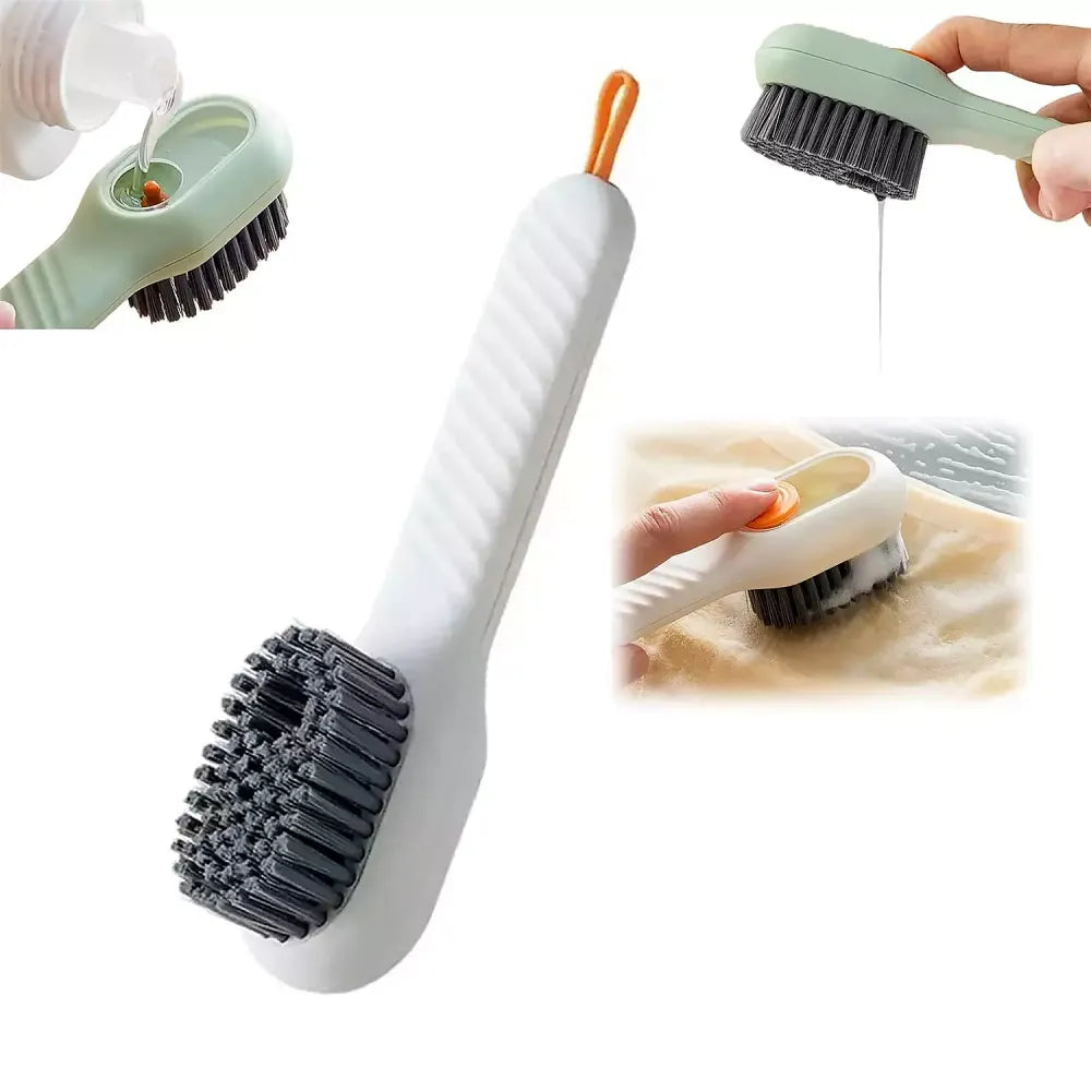Multifunctional scrubbing brush dispenser - home improvement