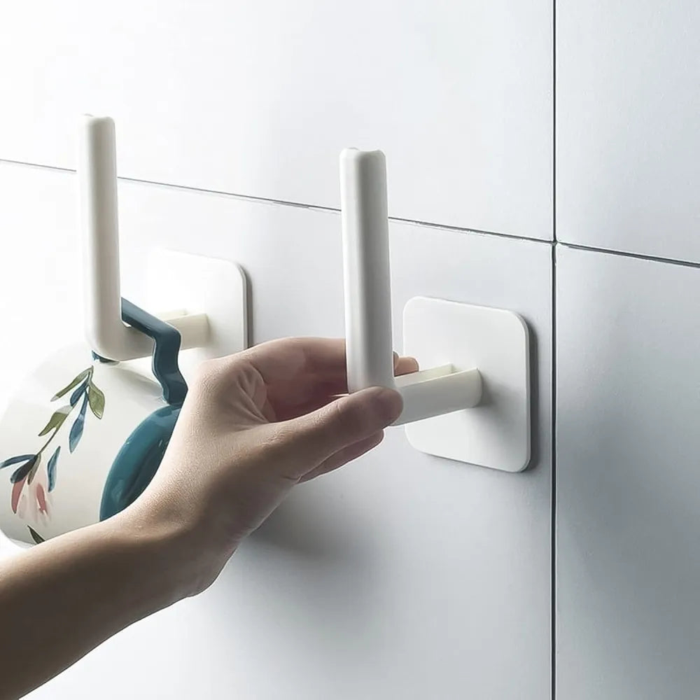 Multipurpose shelf organizer hanging storage rack (2 pc set with 2 adhesive hook) - home & kitchen