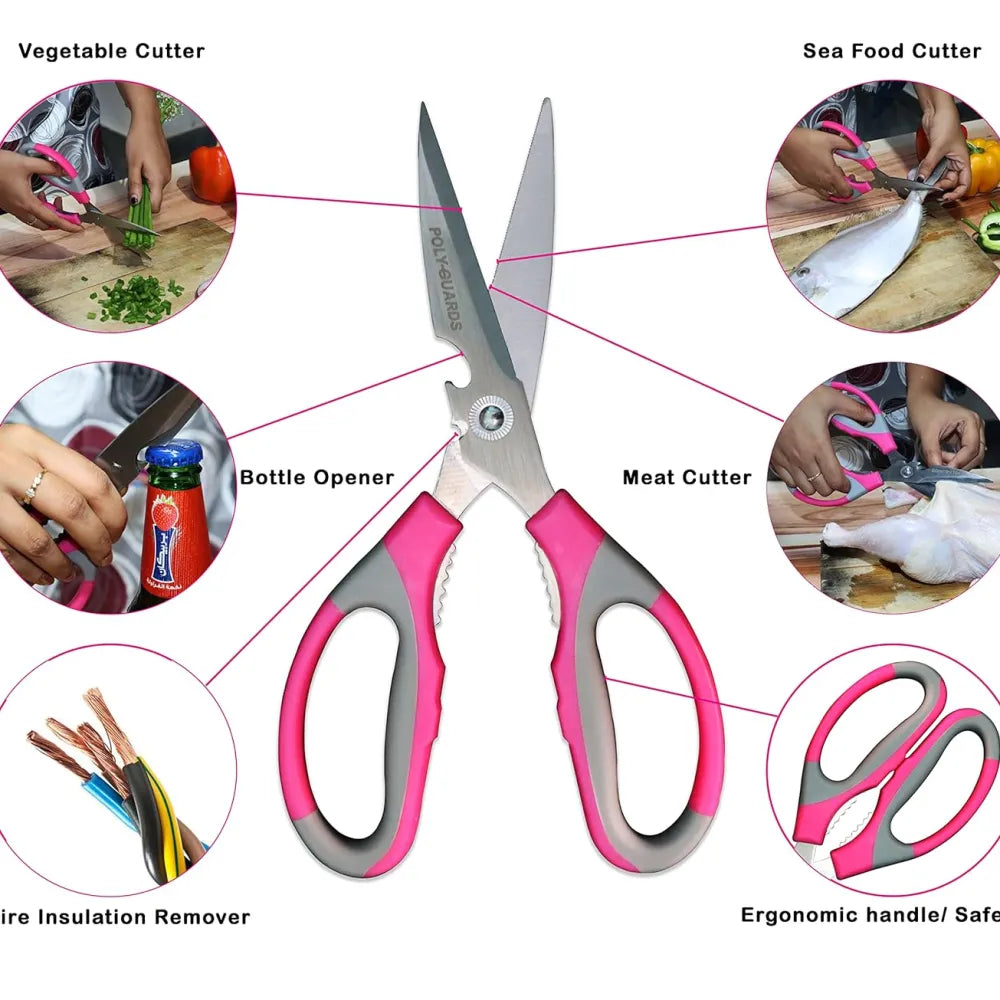 Multipurpose stainless steel scissors - home & kitchen