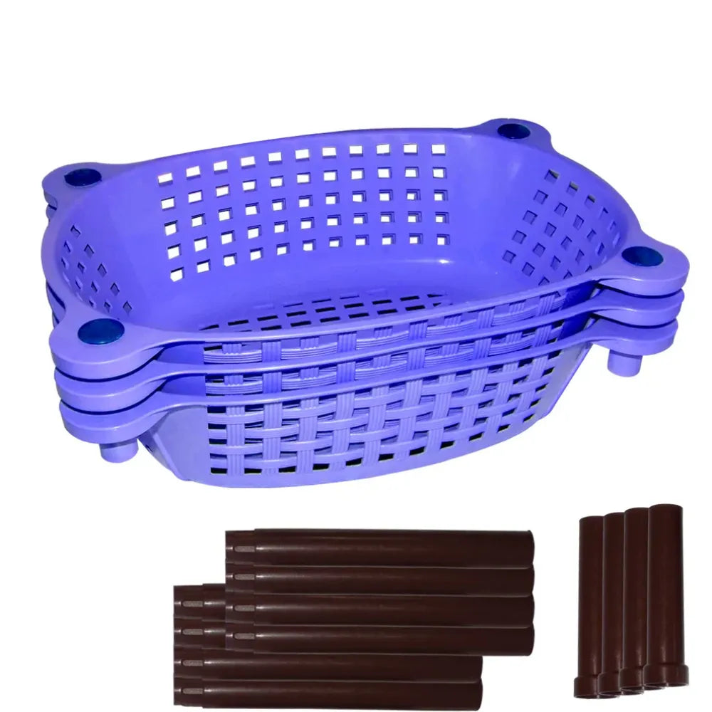 Multipurpose storage basket – 3 pcs - home & kitchen