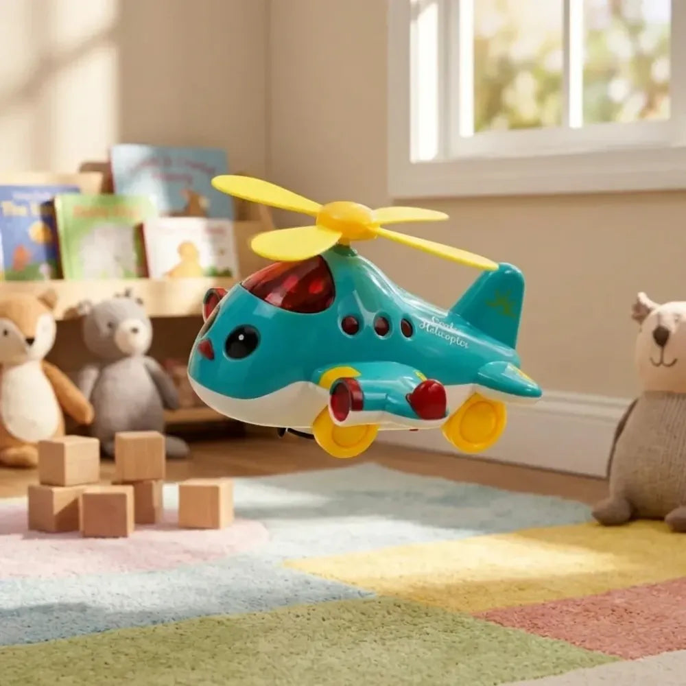 Musical crawling airplane toy - toys