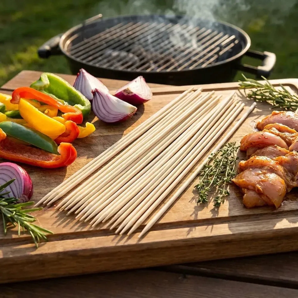Natural bamboo bbq skewers - home & kitchen