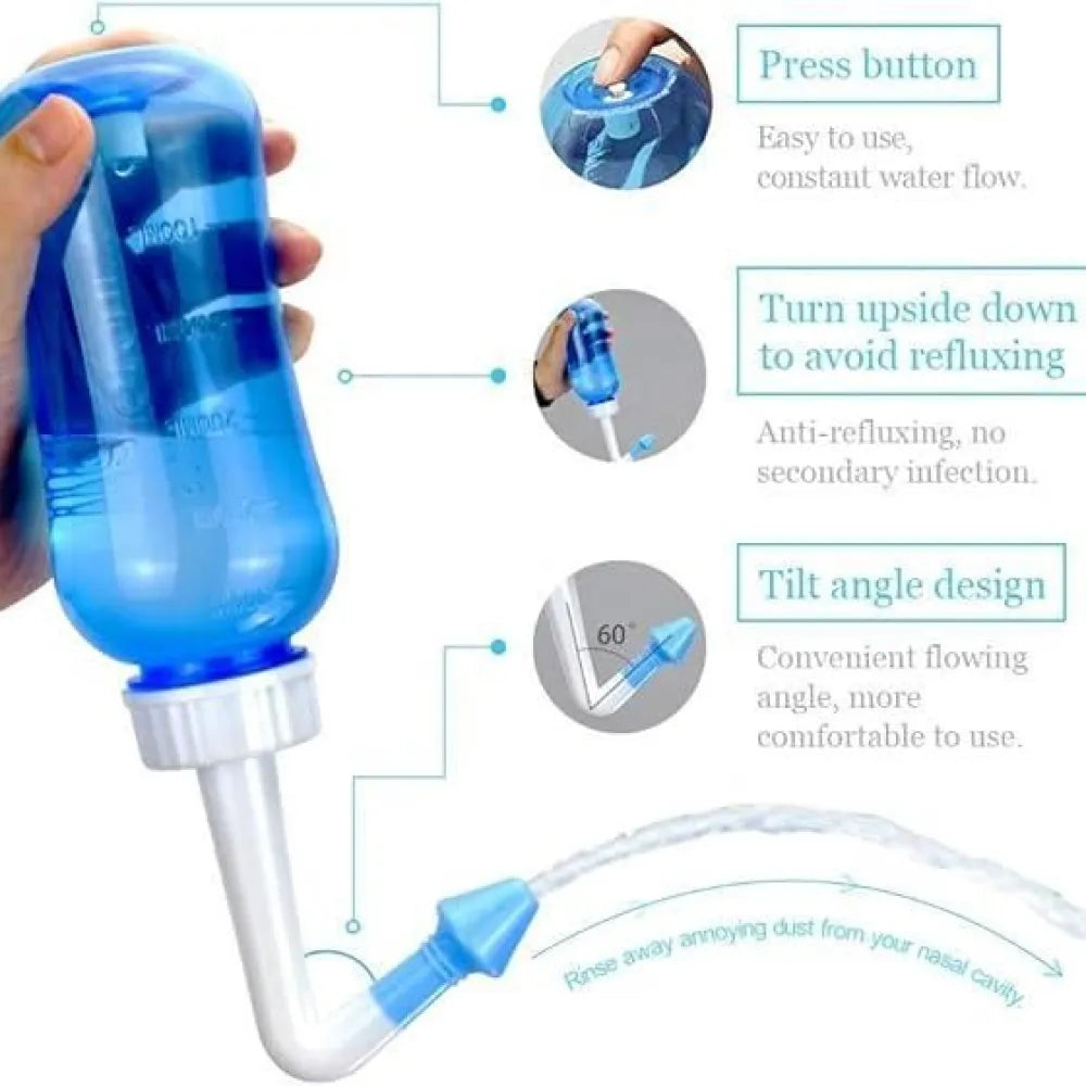 Neti pot for sinus cleaning | bpa-free nose wash cleaner adults & kids