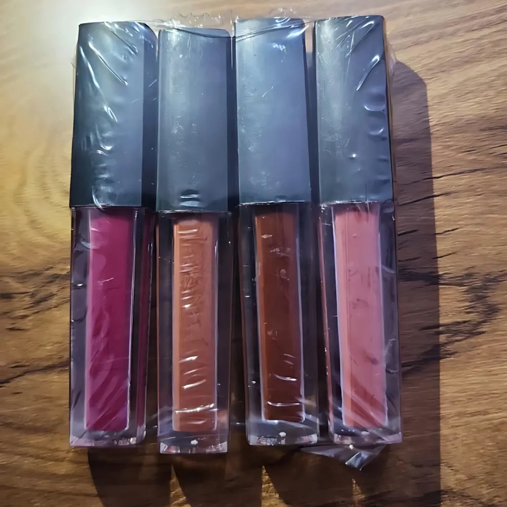 Nude red different shades liquid lipstick set of 4 (16ml)