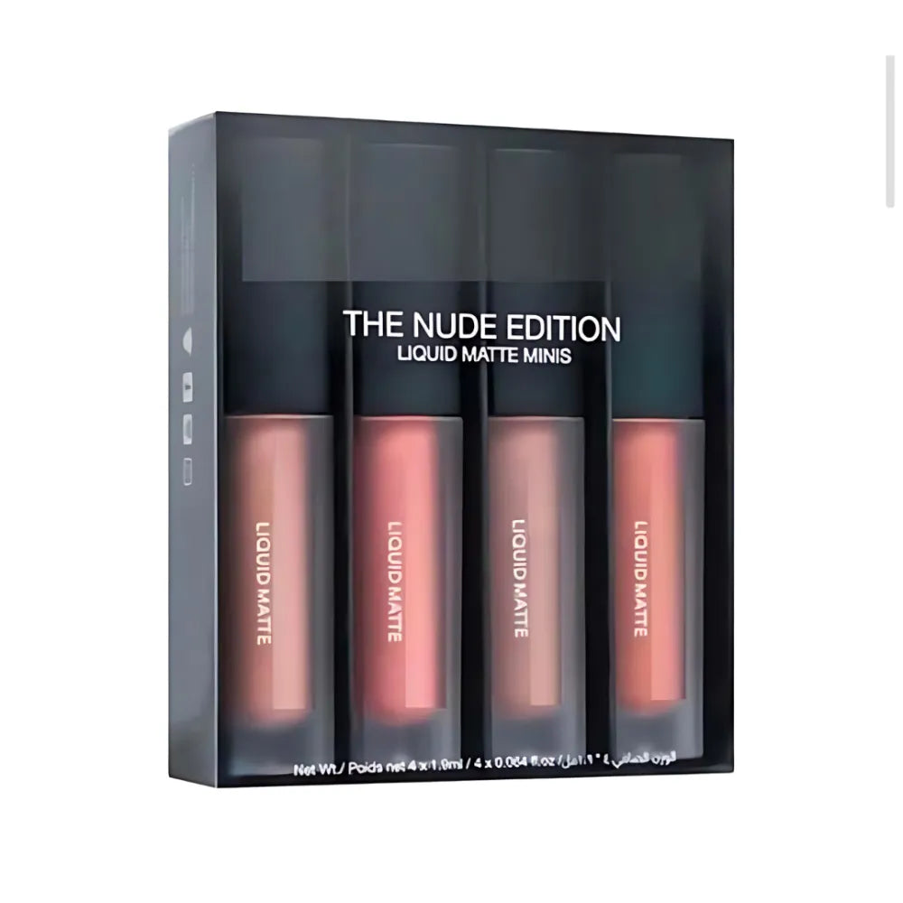 Nude red different shades liquid lipstick set of 4 (16ml)