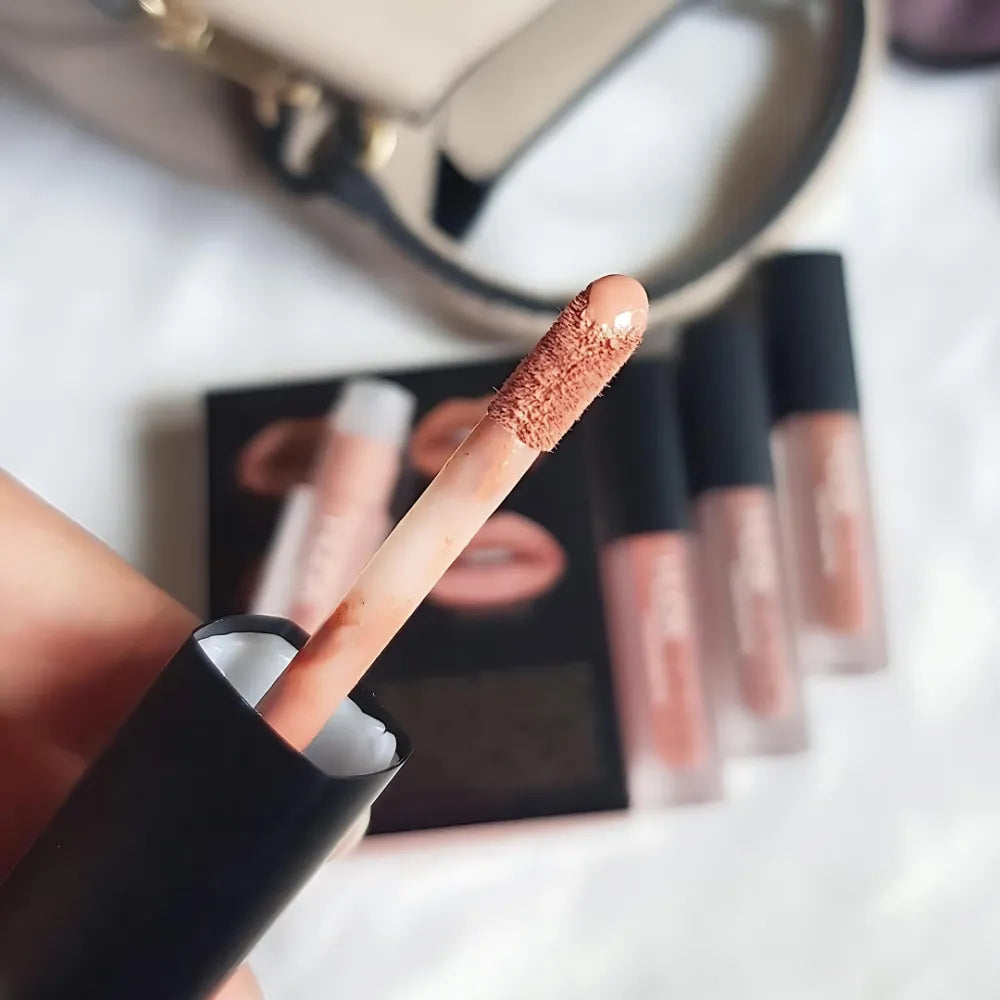 Nude red different shades liquid lipstick set of 4 (16ml)