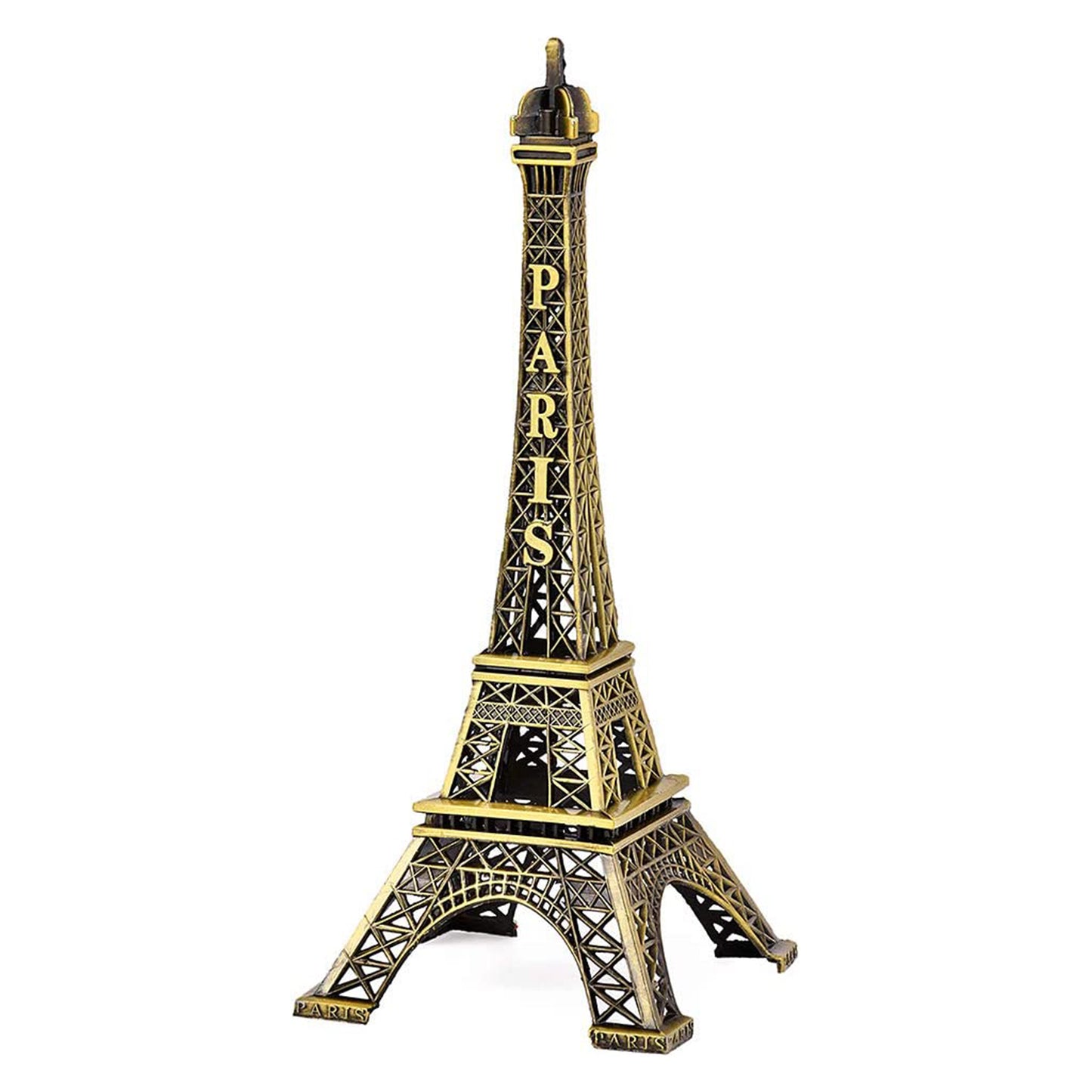 4733 Antique Finish 3d Metal Paris Eiffel Tower Metal Craft Famous Landmark Building Metal Statue Cabinet Office Gifts