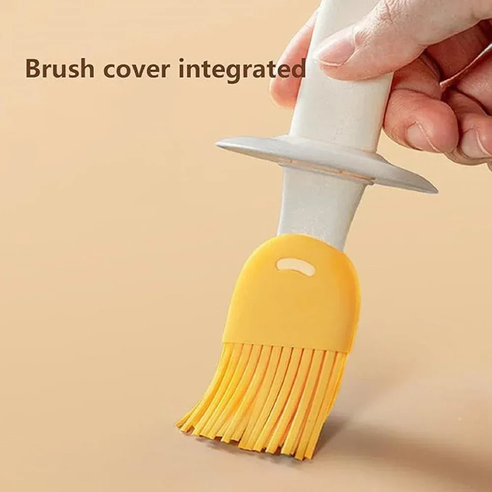 Oil dispenser with silicone brush - home & kitchen