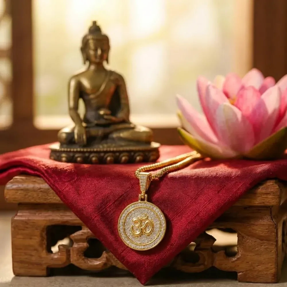 Om pendant with chain for men