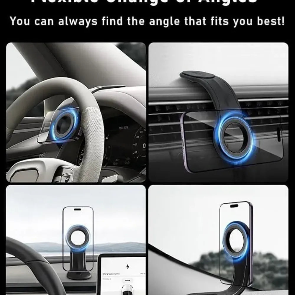 One-touch magnetic car mount