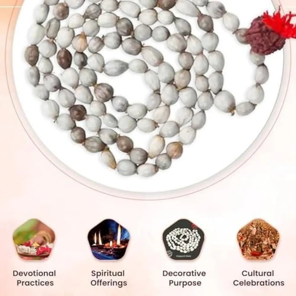 Original vaijayanti mala with rudraksha moira stone