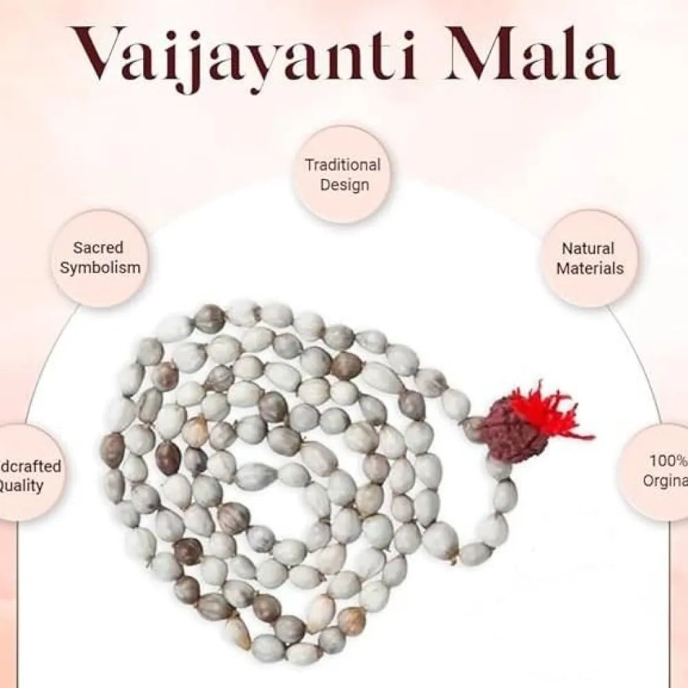 Original vaijayanti mala with rudraksha moira stone