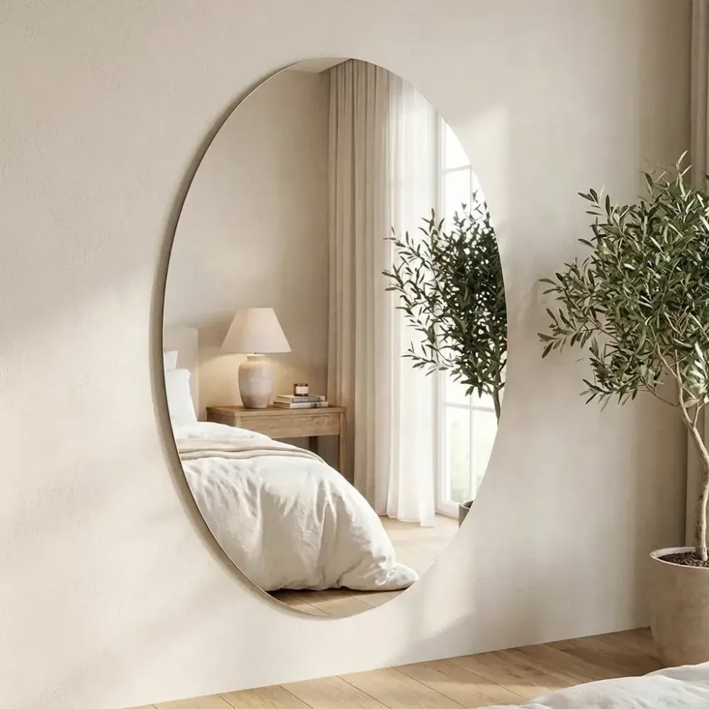 Oval & square mirror set