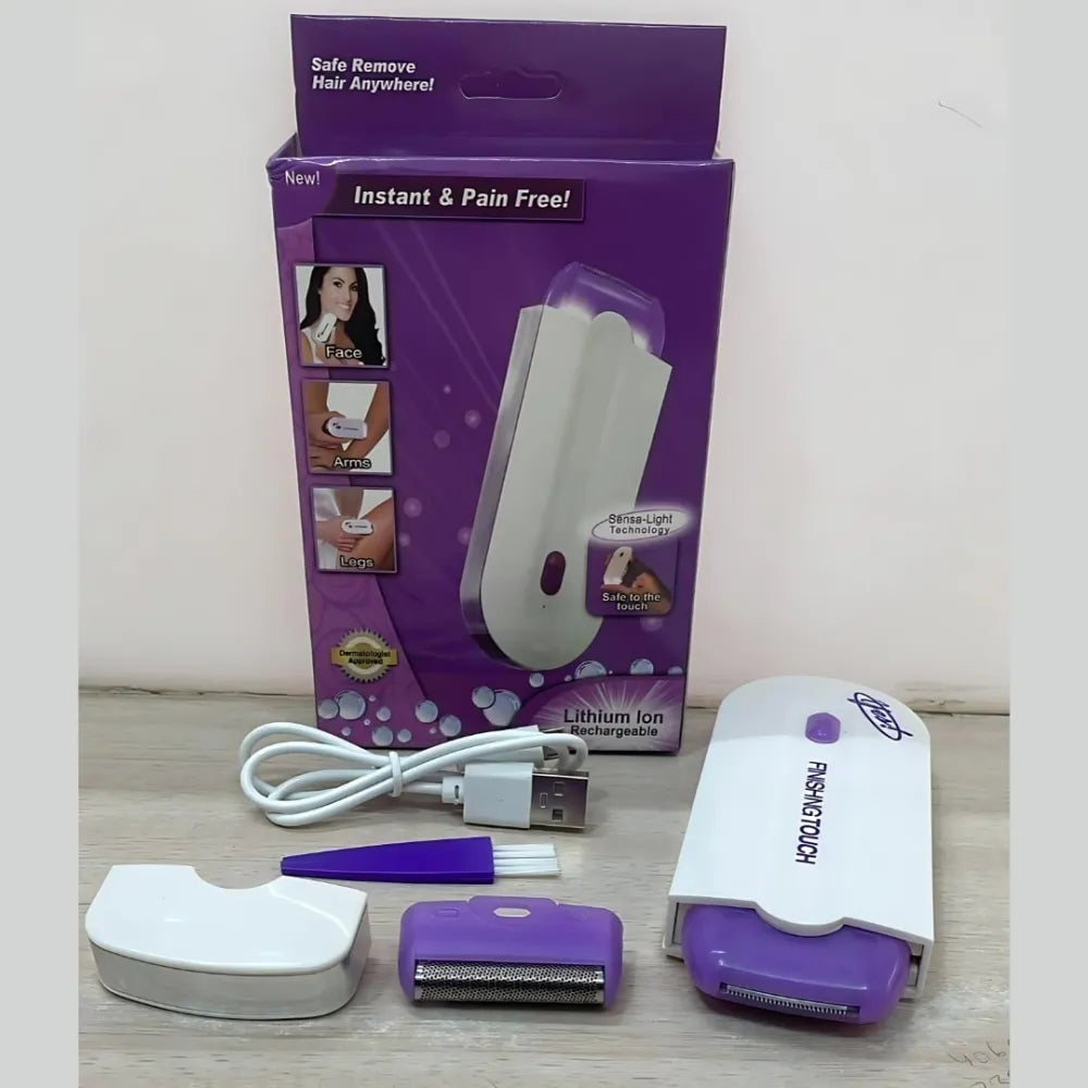 Painless facial body hair trimmer