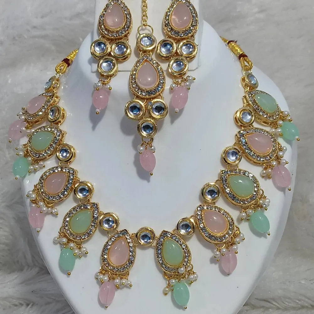 Pastel kundan choker set - jeweller set
