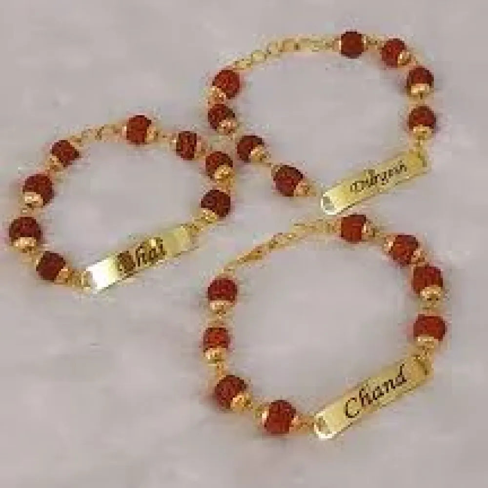 Personalized engraved rakhi bracelet - bracelets
